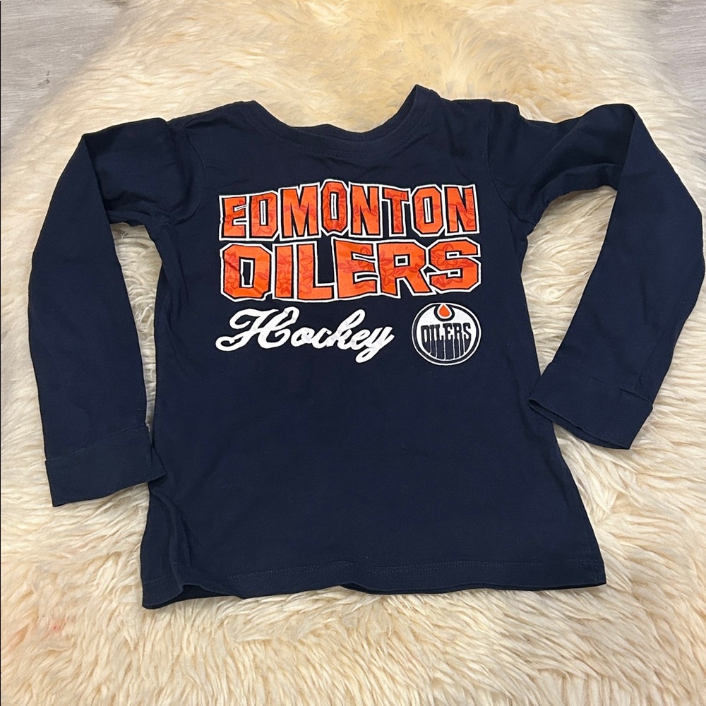 NHL Edmonton Oilers Navy Long Sleeve Tee